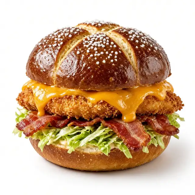 Pretzel cheddar club sandwich Chick-fil-A limited menu item
